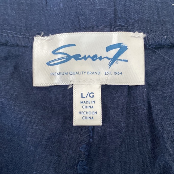 Seven7 blue “Laguna” soft linen blend shorts Size Large NWT - Picture 9 of 9